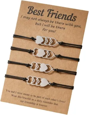 1 Set Long Woven Friendship Bracelets Handmade Adjustable Anklets Woven Bracelets Rope Bracelets for Daily