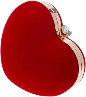 1Pc Elegant Handmade Heart Shape Clutch Bag for Women Portable Evening Handbag Without Chain for Weddings and Parties Unique Design and Craftsmanship