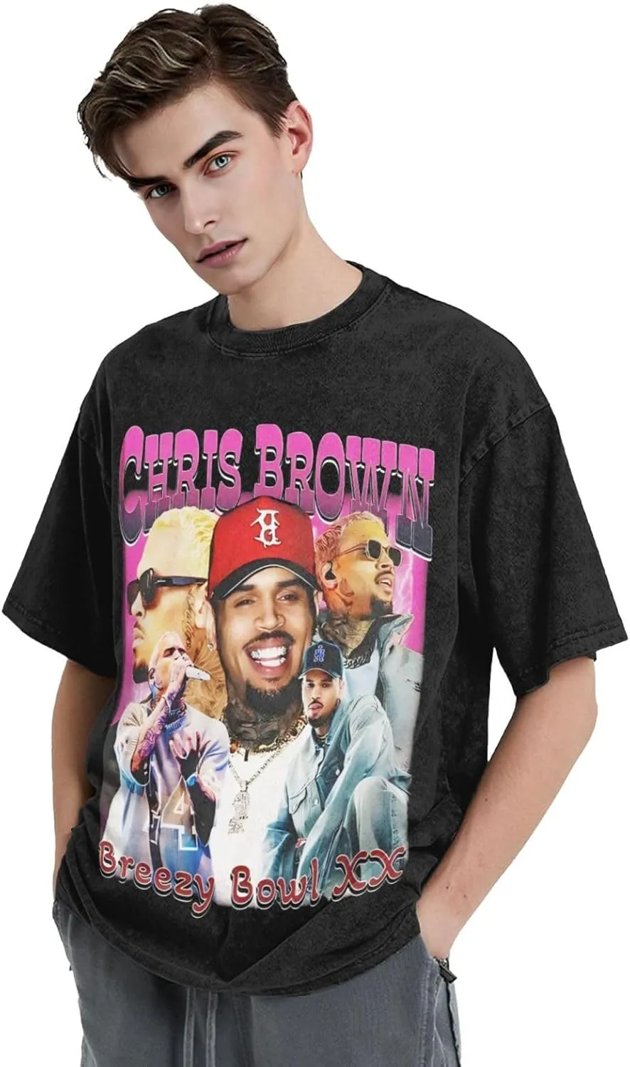 2025 Music Tour T-Shirts Mens Avant Interesting Cotton Retro Top Black