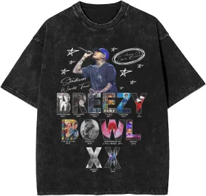 2025 Music Tour T-Shirts Mens Avant Interesting Cotton Retro Top Black
