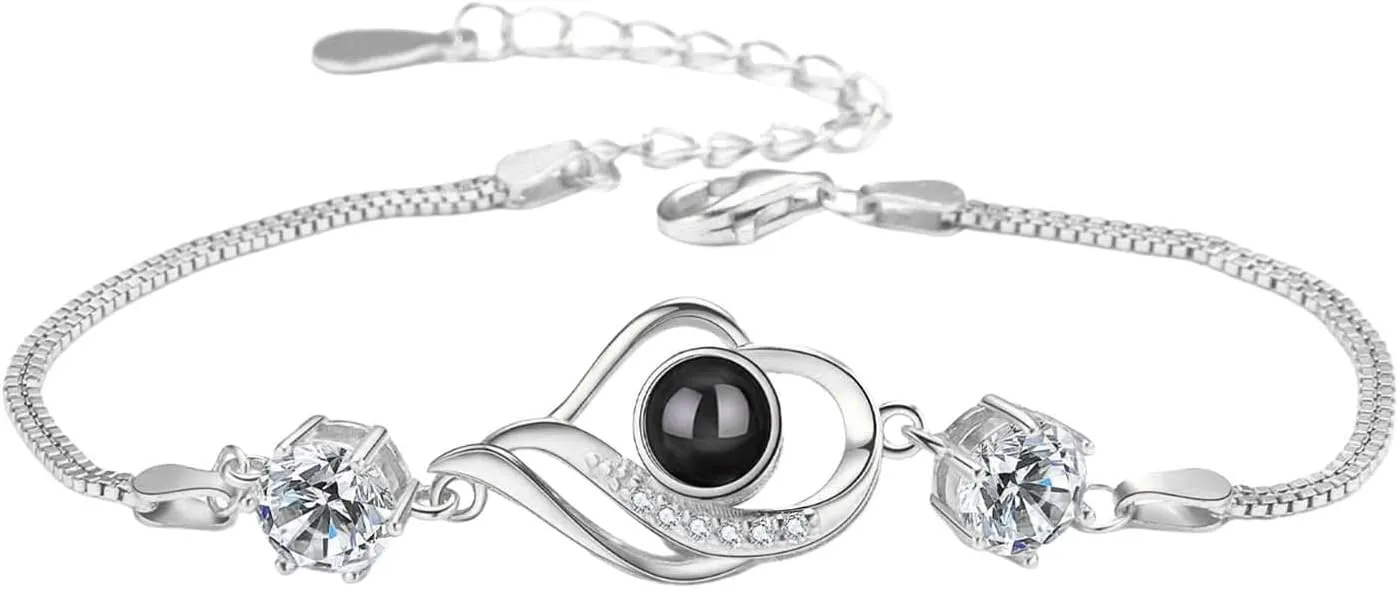 2025 New Custom Bracelet with Picture Inside Projection Bracelets with Photos Personalized Photo Bracelet Customized Gifts for Valentine's Day