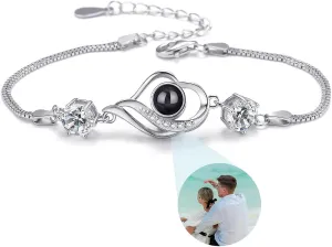 2025 New Custom Bracelet with Picture Inside Projection Bracelets with Photos Personalized Photo Bracelet Customized Gifts for Valentine's Day
