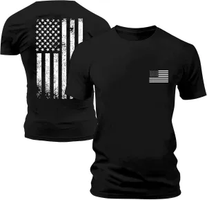 4th of July Hawaiian Shirt for Men American Flag Graphic Clothes Summer Patriotic USA Short Sleeve Sports Outfits