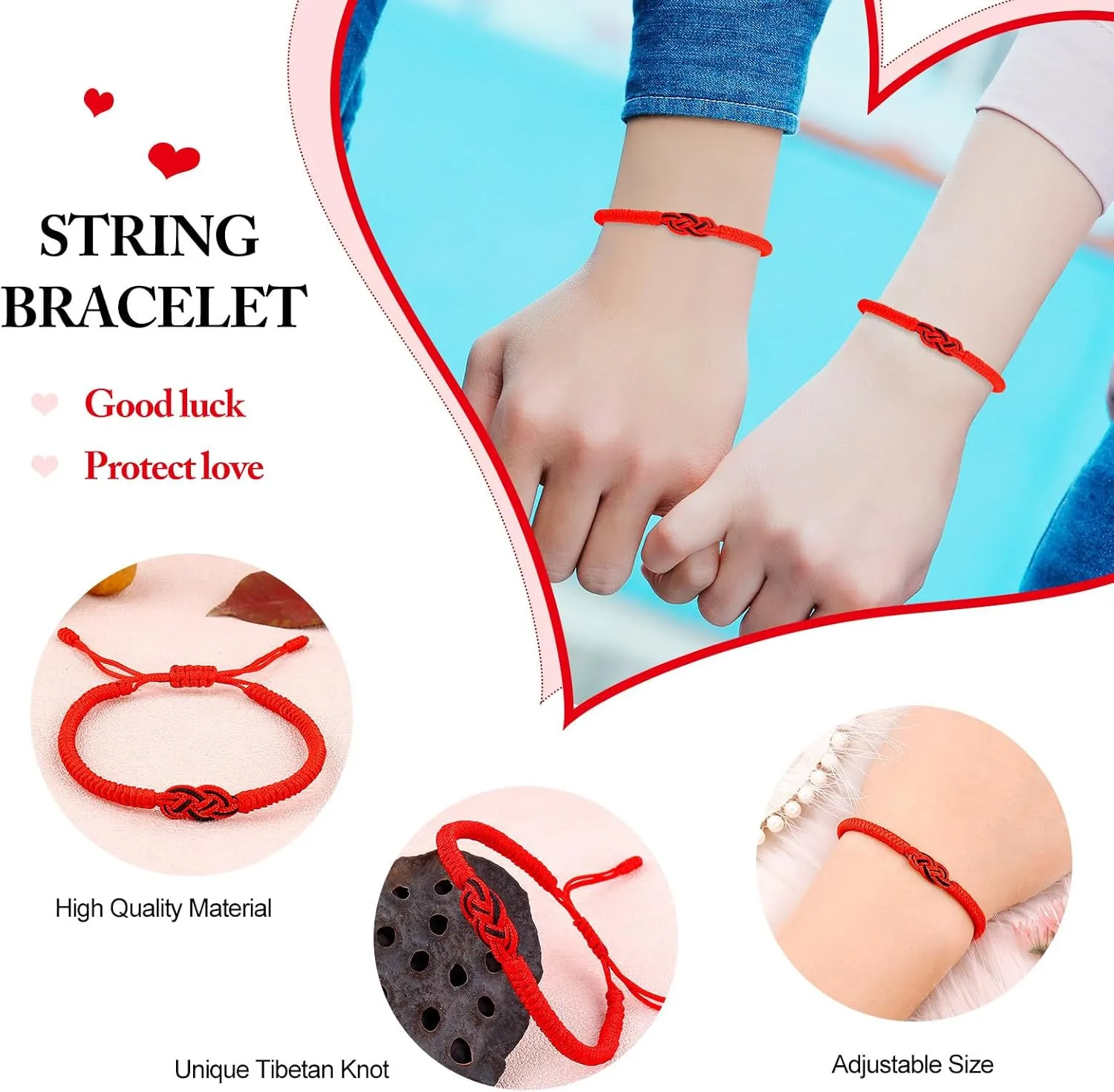 72ore Couples Bracelets Matching Bracelets for Couples Braided String Bracelets To My Love Valentines Bracelets Valentines Day Gift Couples Gifts Stocking Stuffers