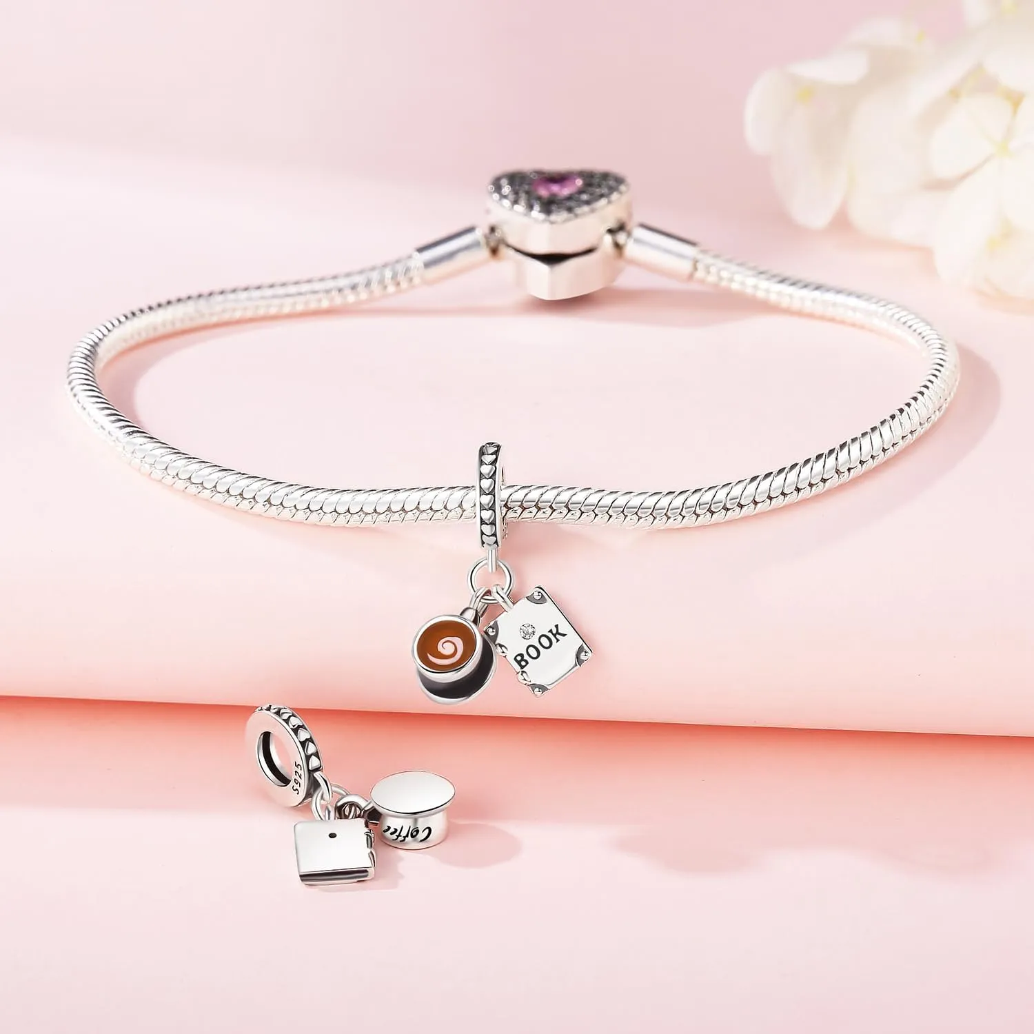925 Sterling Silver Charms for Bracelets and Necklaces Airplane and Bag Dangle Pendants Beads Jewelry Pendant Charms Beads Charms Jewelry Gift for Women Girls