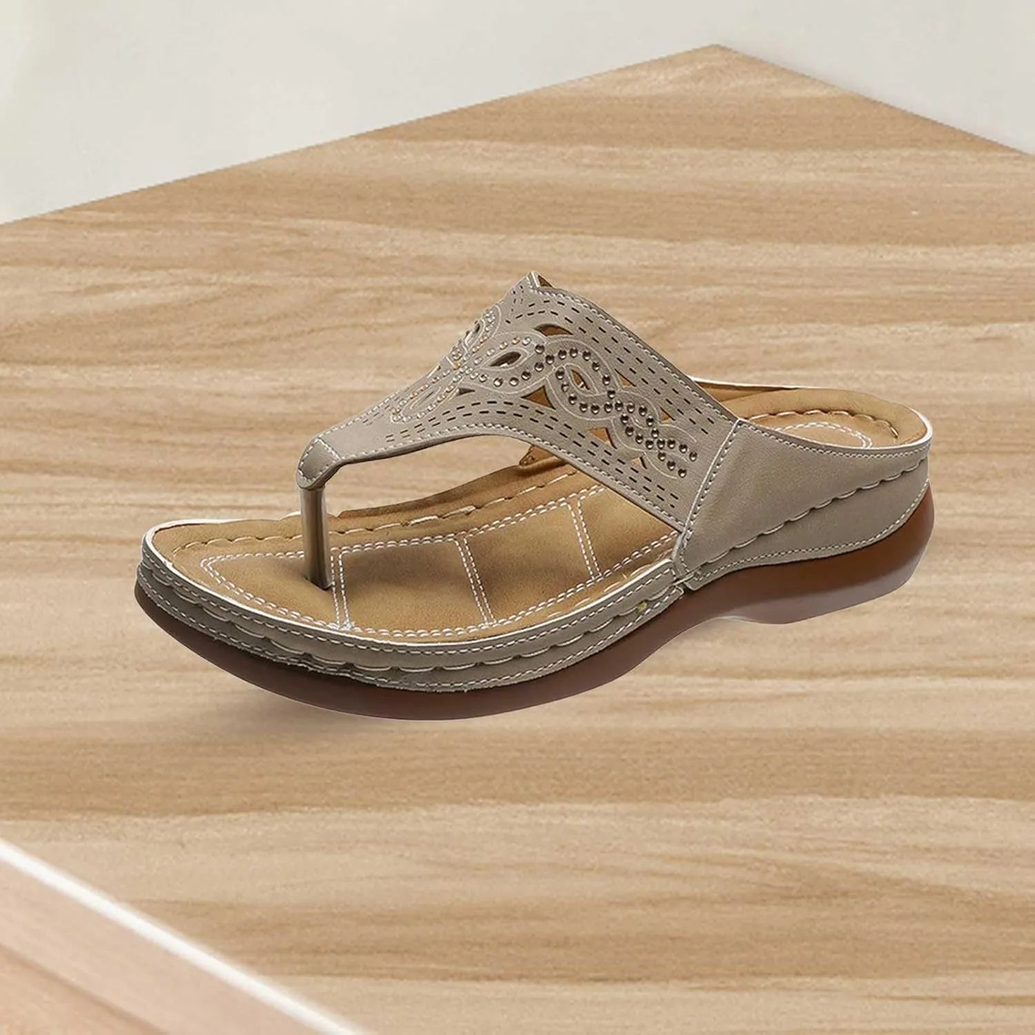 Adjustable Strap Sandals Women Comfortable Summer Walking Arch Support Orthopedic Beach Casual Slide Outdoor Platform Flip Flops Lightweight