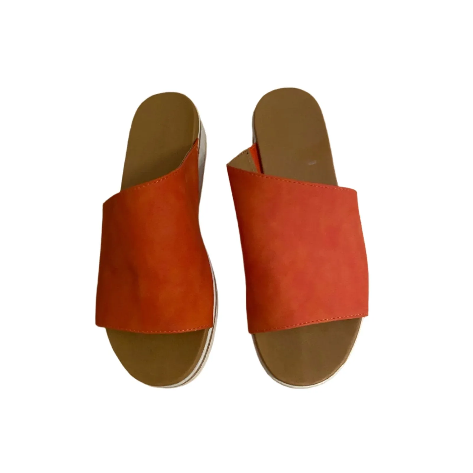 Adrienne Vittadini Provence Sandal in Tangerine Size 7.5