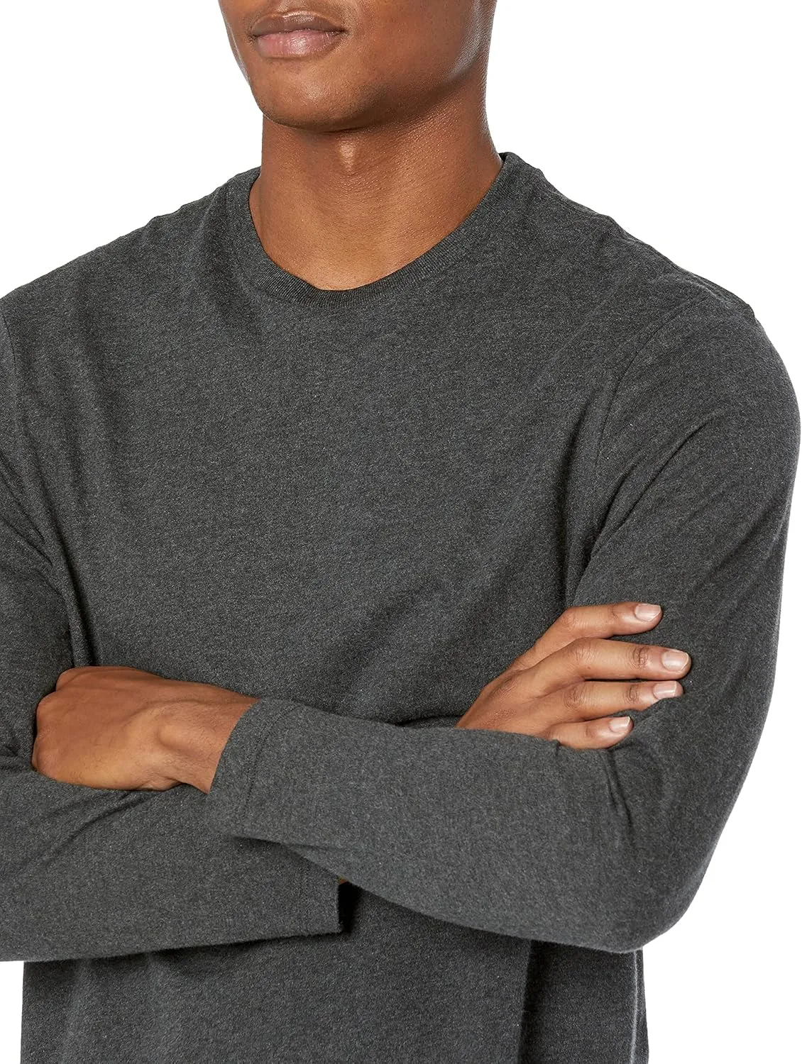 Amazon Essentials Men's Regular-Fit Crewneck T-Shirts, Long-Sleeve