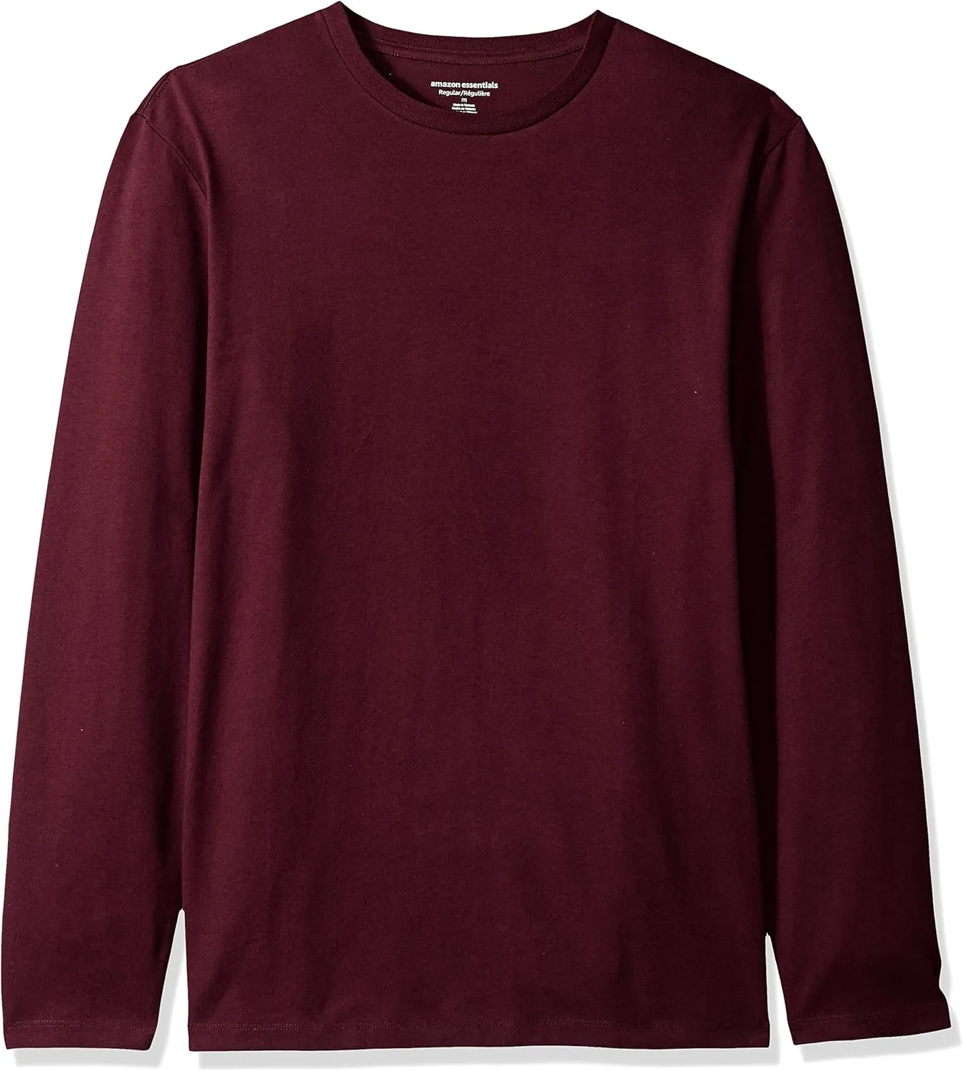 Amazon Essentials Men's Regular-Fit Crewneck T-Shirts, Long-Sleeve