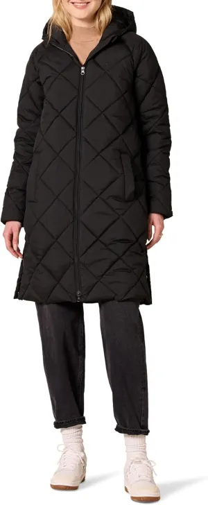 Amazon Essentials Women's Puffer Jacket, Heavyweight Diamond Quilted Knee Length Winter Coat