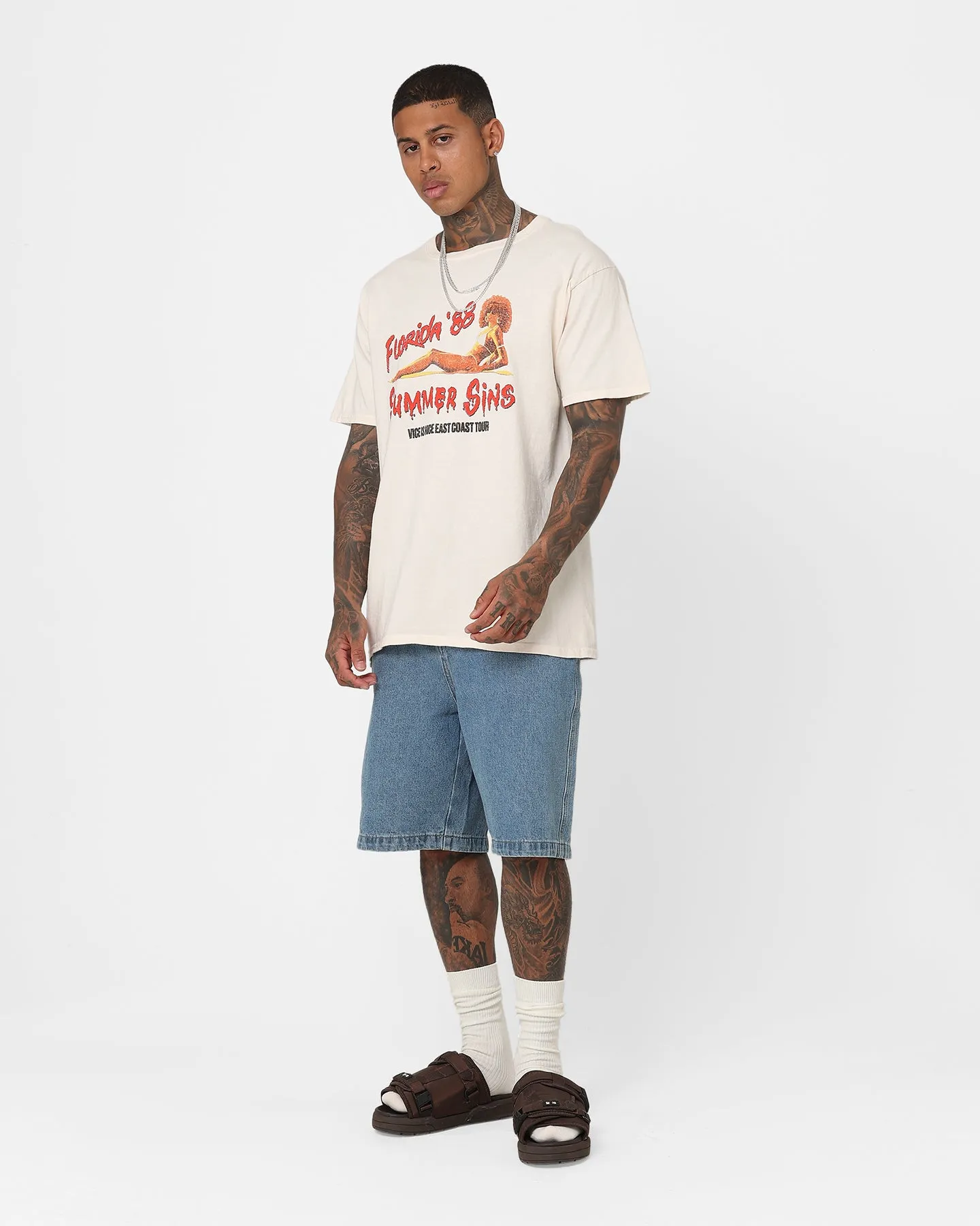 American Thrift Summer Sins Vintage T-Shirt Off White