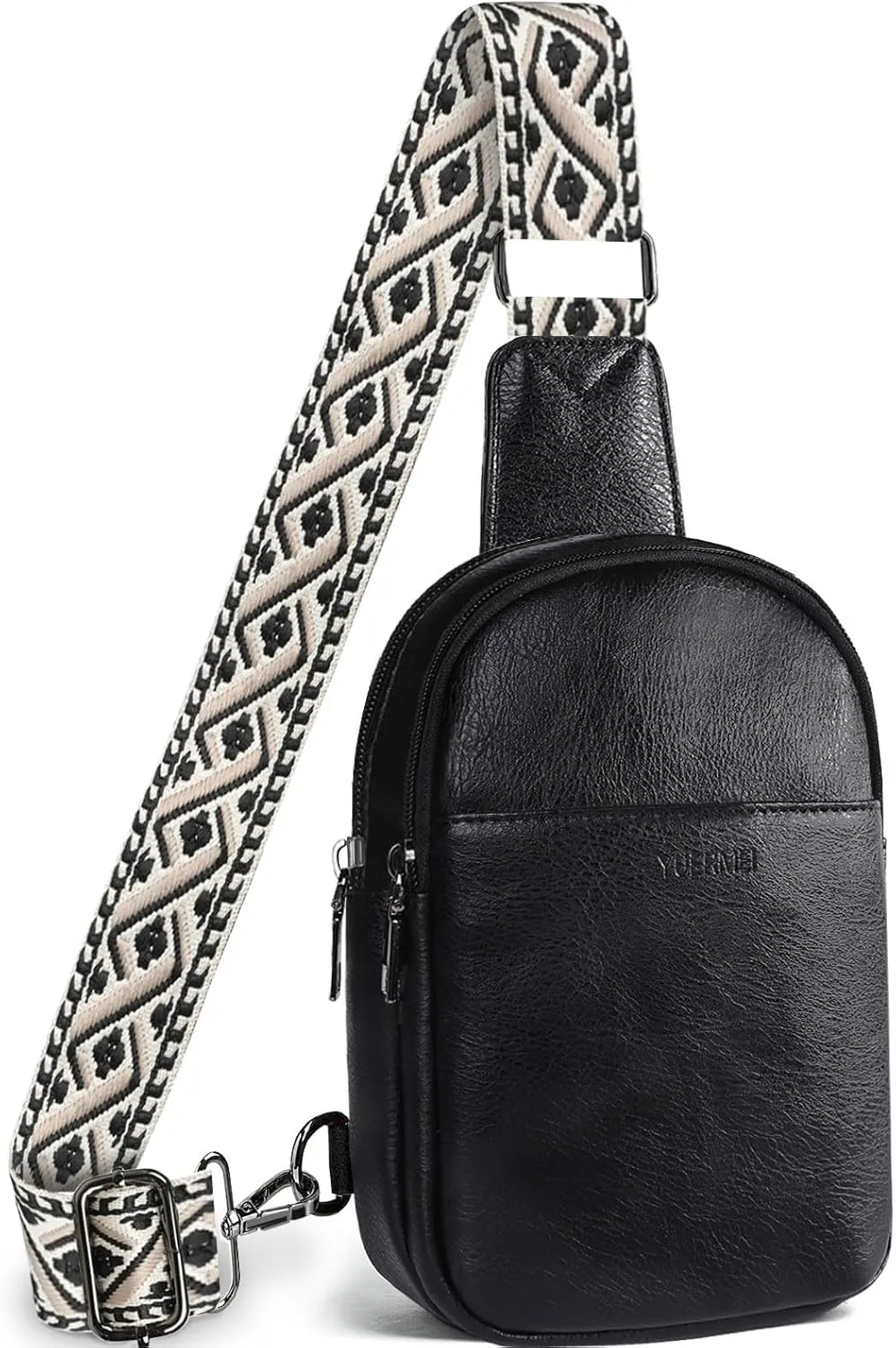 Anti Theft Crossbody Sling Bag for Women Trendy, Small Vegan Leather Cross body Fanny Chest Bag for Traveling