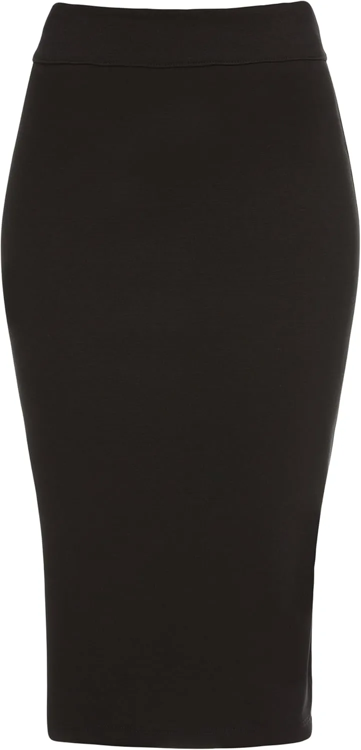 Baby'O Made in The USA Women's Pencil Skirt | Knee Length Pencil Skirt | Tailored Fit Bodycon Stretch Modest Pencil Skirts