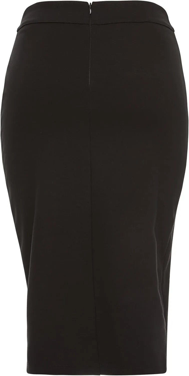 Baby'O Made in The USA Women's Pencil Skirt | Knee Length Pencil Skirt | Tailored Fit Bodycon Stretch Modest Pencil Skirts