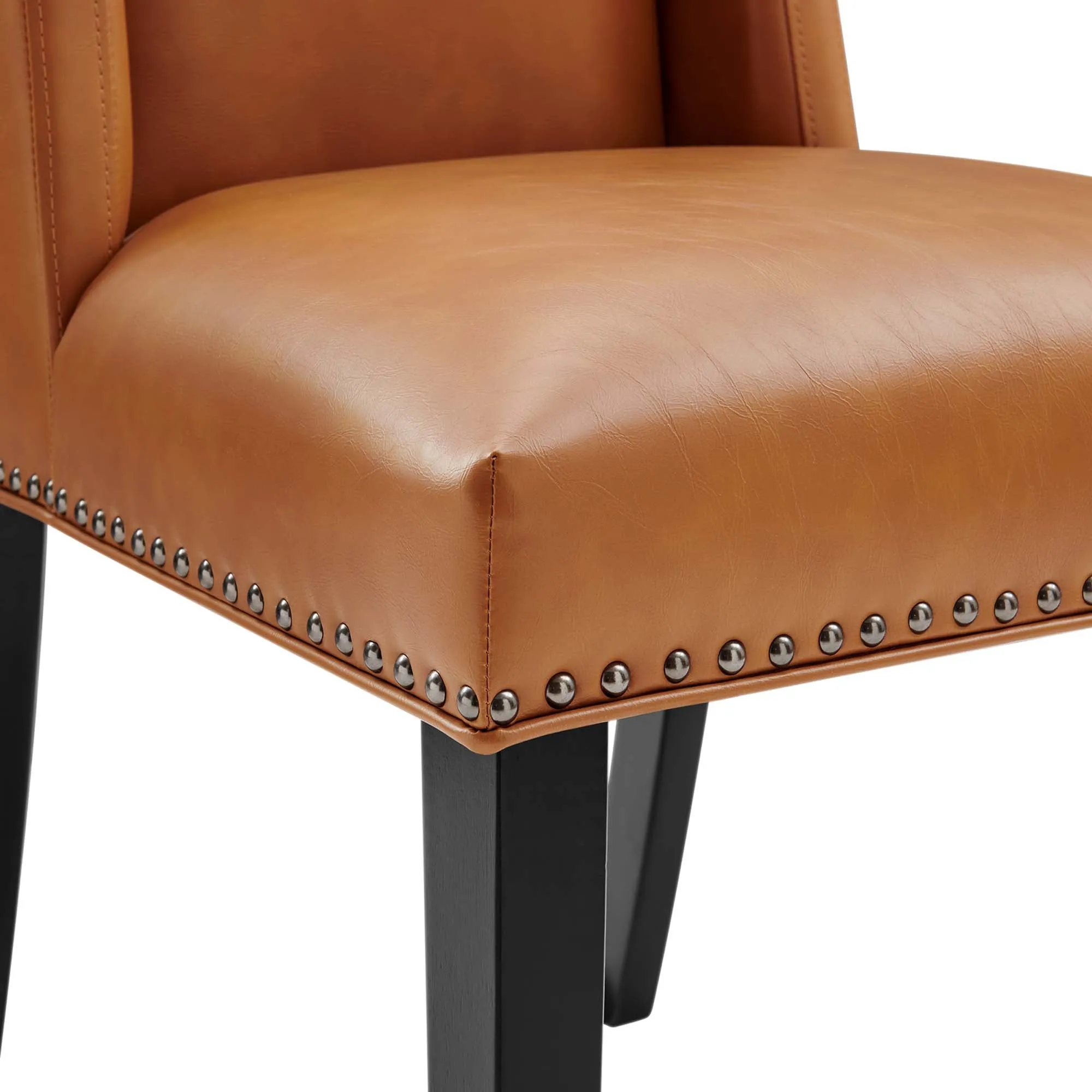 Baron Dining Chair Vinyl Set of 2 by Modway