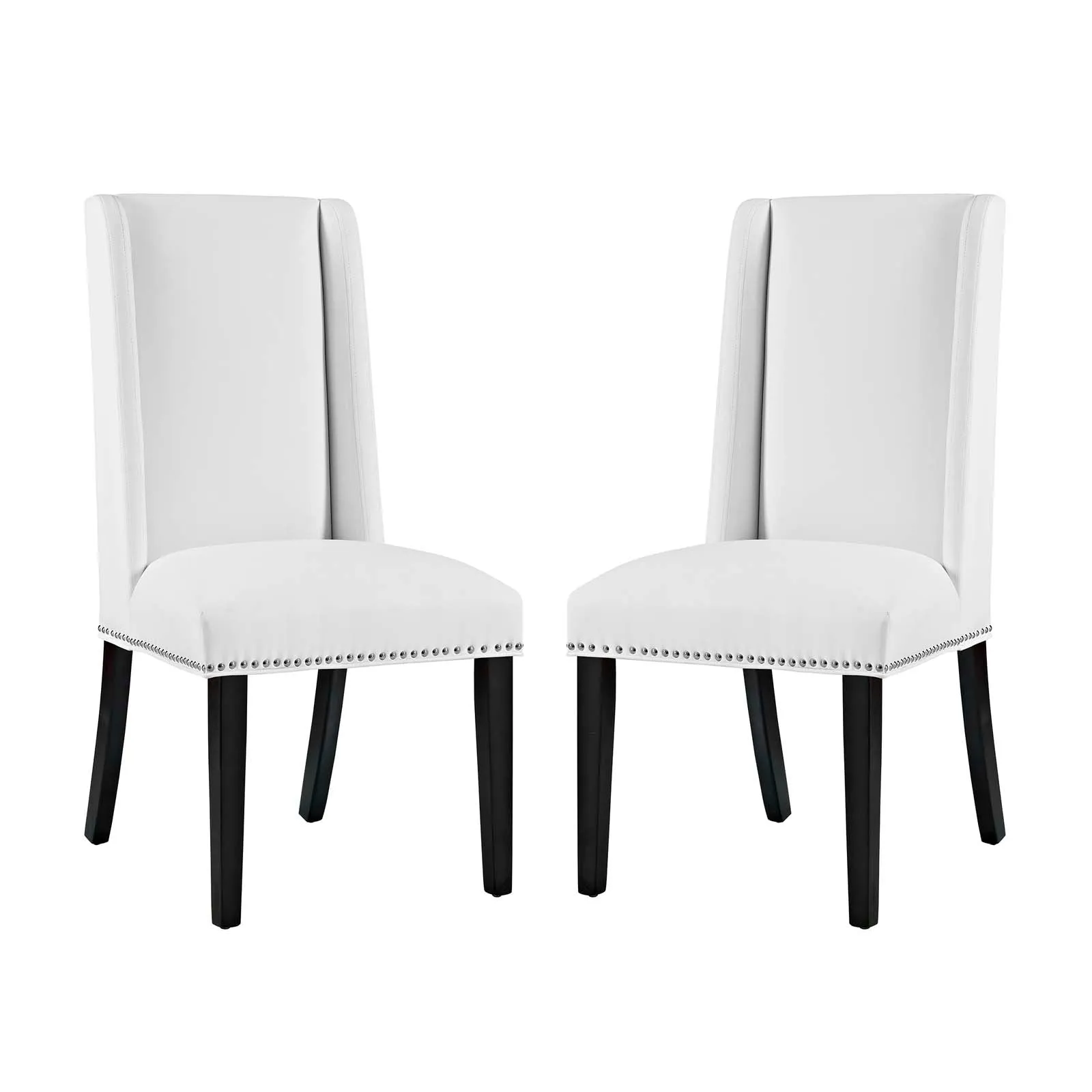 Baron Dining Chair Vinyl Set of 2 by Modway