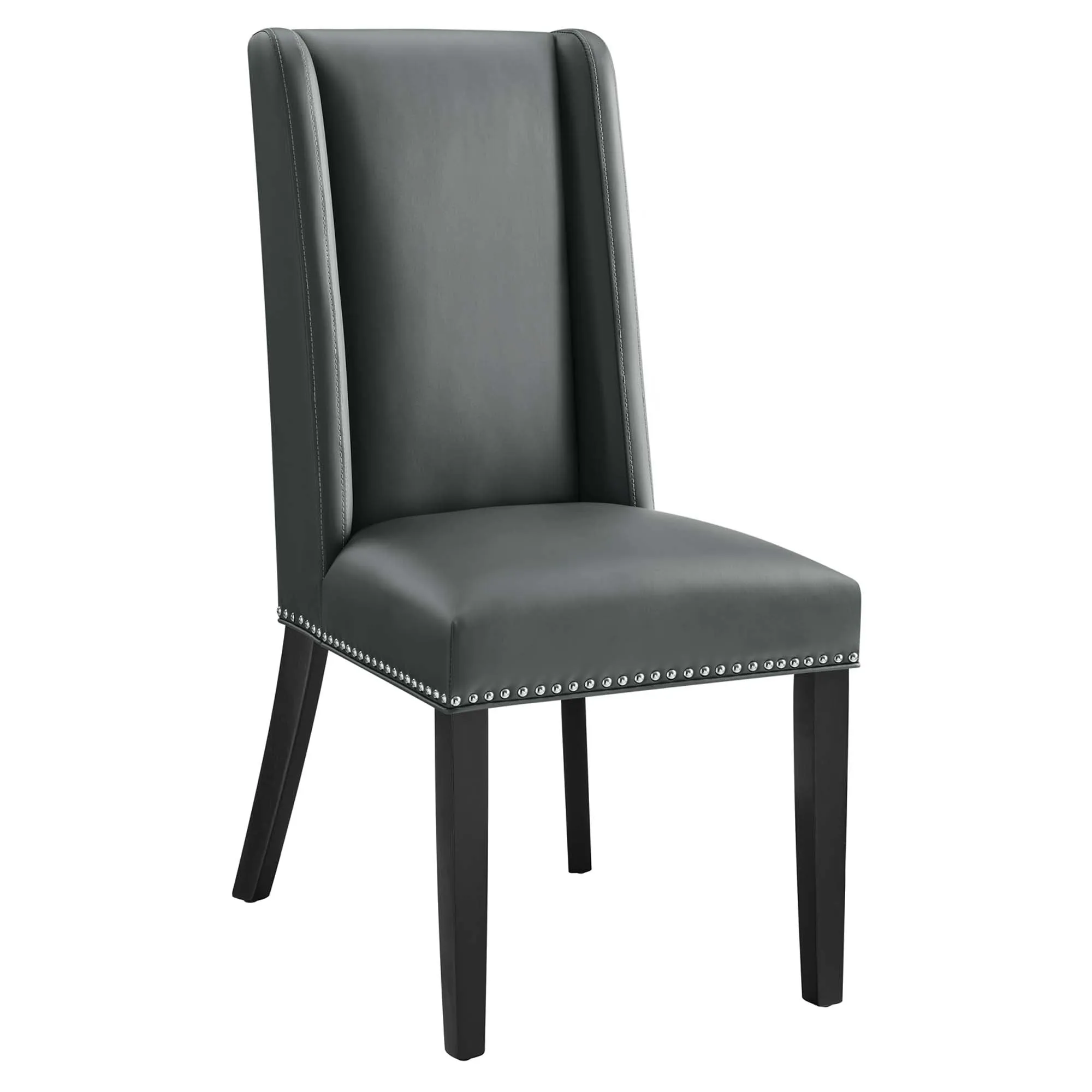 Baron Dining Chair Vinyl Set of 2 by Modway
