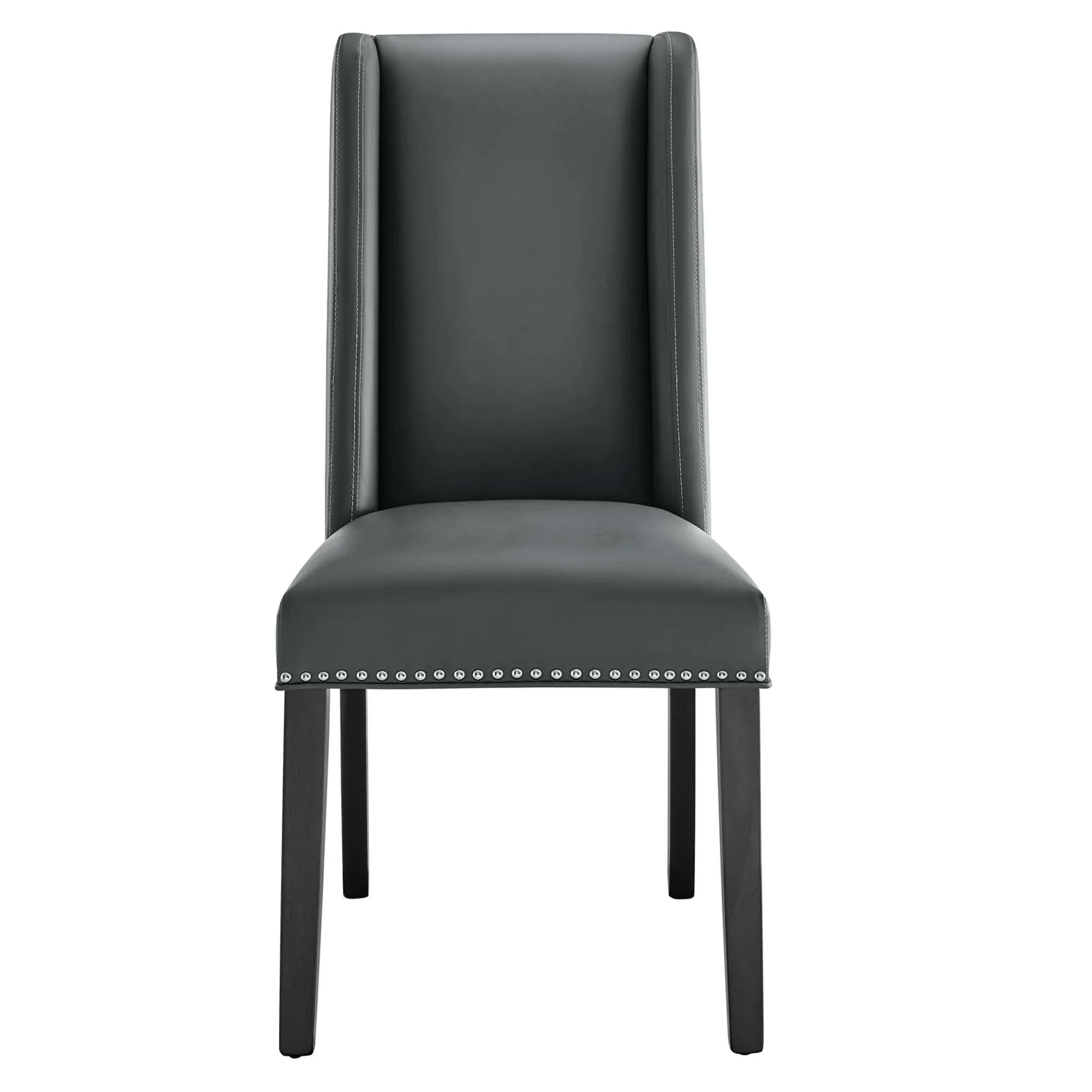 Baron Dining Chair Vinyl Set of 2 by Modway