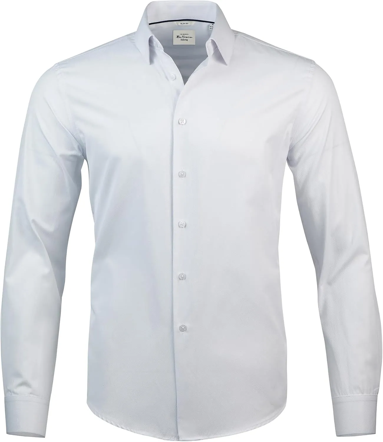 Ben Sherman Slim Fit Long Sleeve Button Down Dress Shirts for Men - Wrinkle Free Long Sleeve Shirt Mens Formal 4-Way Stretch