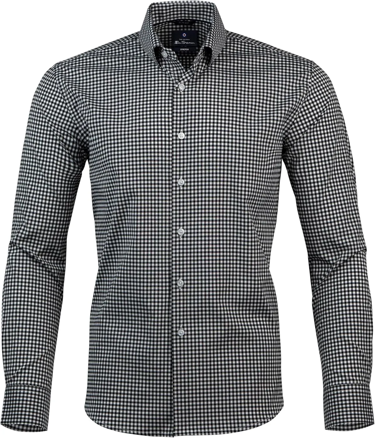Ben Sherman Slim Fit Long Sleeve Button Down Dress Shirts for Men - Wrinkle Free Long Sleeve Shirt Mens Formal 4-Way Stretch