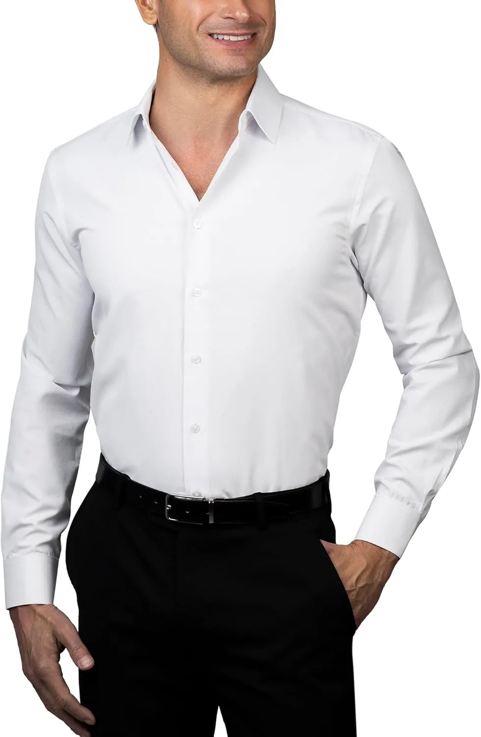 Ben Sherman Slim Fit Long Sleeve Button Down Dress Shirts for Men - Wrinkle Free Long Sleeve Shirt Mens Formal 4-Way Stretch