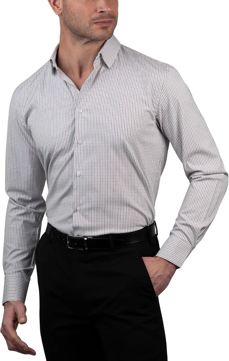 Ben Sherman Slim Fit Long Sleeve Button Down Dress Shirts for Men - Wrinkle Free Long Sleeve Shirt Mens Formal 4-Way Stretch