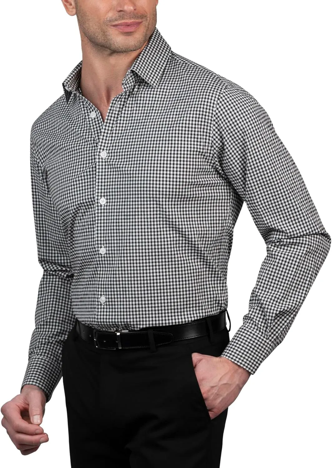 Ben Sherman Slim Fit Long Sleeve Button Down Dress Shirts for Men - Wrinkle Free Long Sleeve Shirt Mens Formal 4-Way Stretch