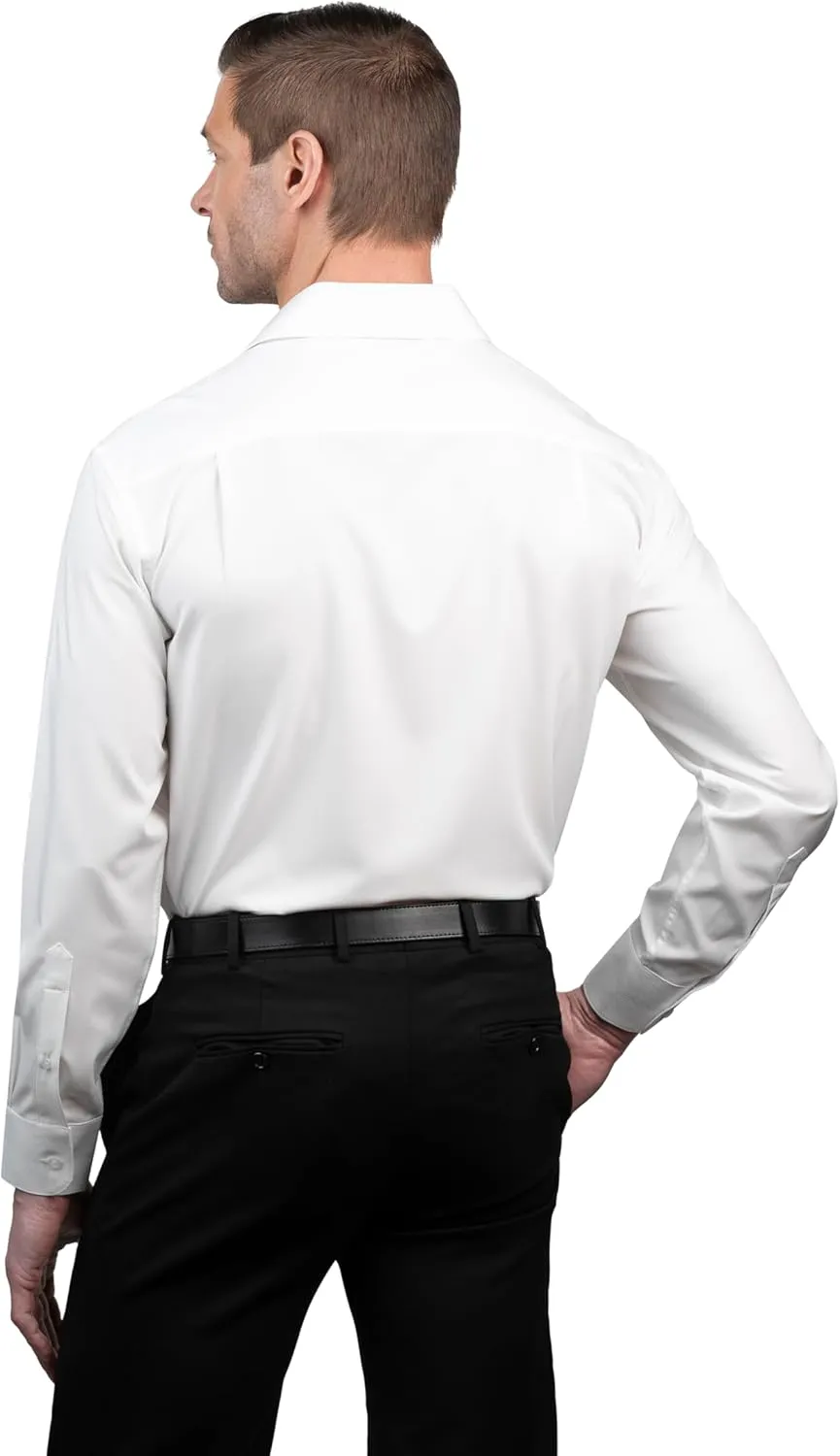 Ben Sherman Slim Fit Long Sleeve Button Down Dress Shirts for Men - Wrinkle Free Long Sleeve Shirt Mens Formal 4-Way Stretch