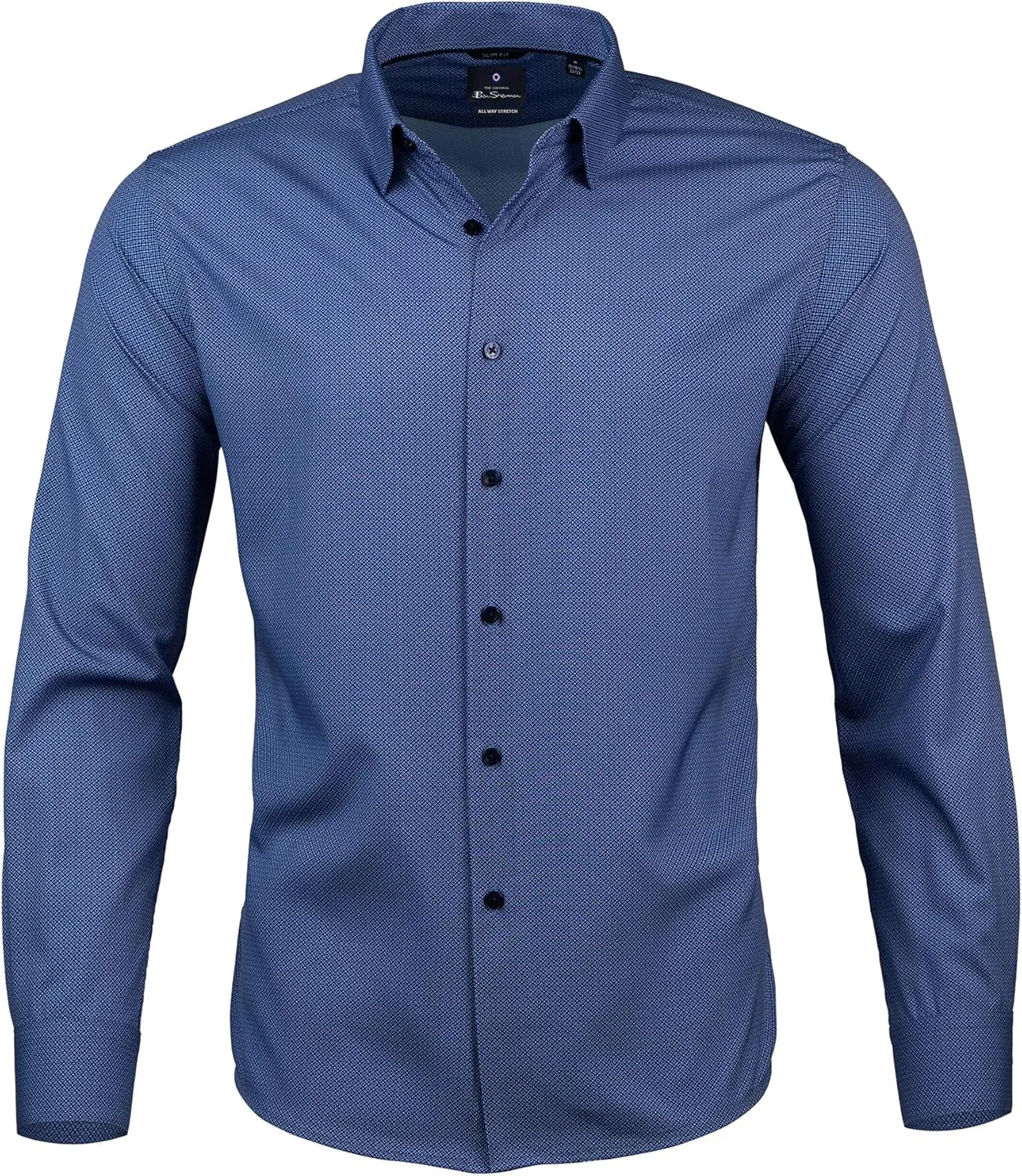 Ben Sherman Slim Fit Long Sleeve Button Down Dress Shirts for Men - Wrinkle Free Long Sleeve Shirt Mens Formal 4-Way Stretch