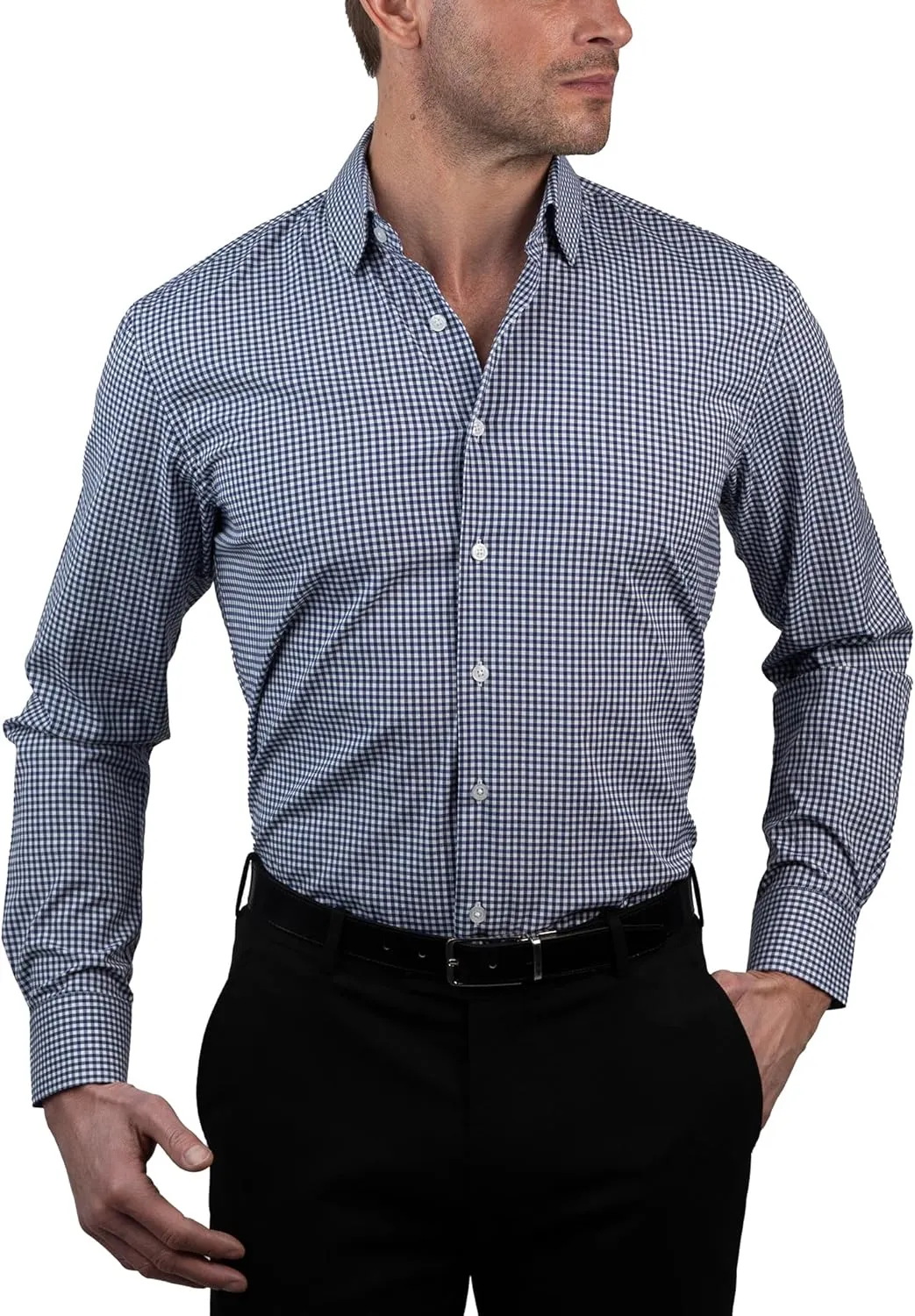 Ben Sherman Slim Fit Long Sleeve Button Down Dress Shirts for Men - Wrinkle Free Long Sleeve Shirt Mens Formal 4-Way Stretch