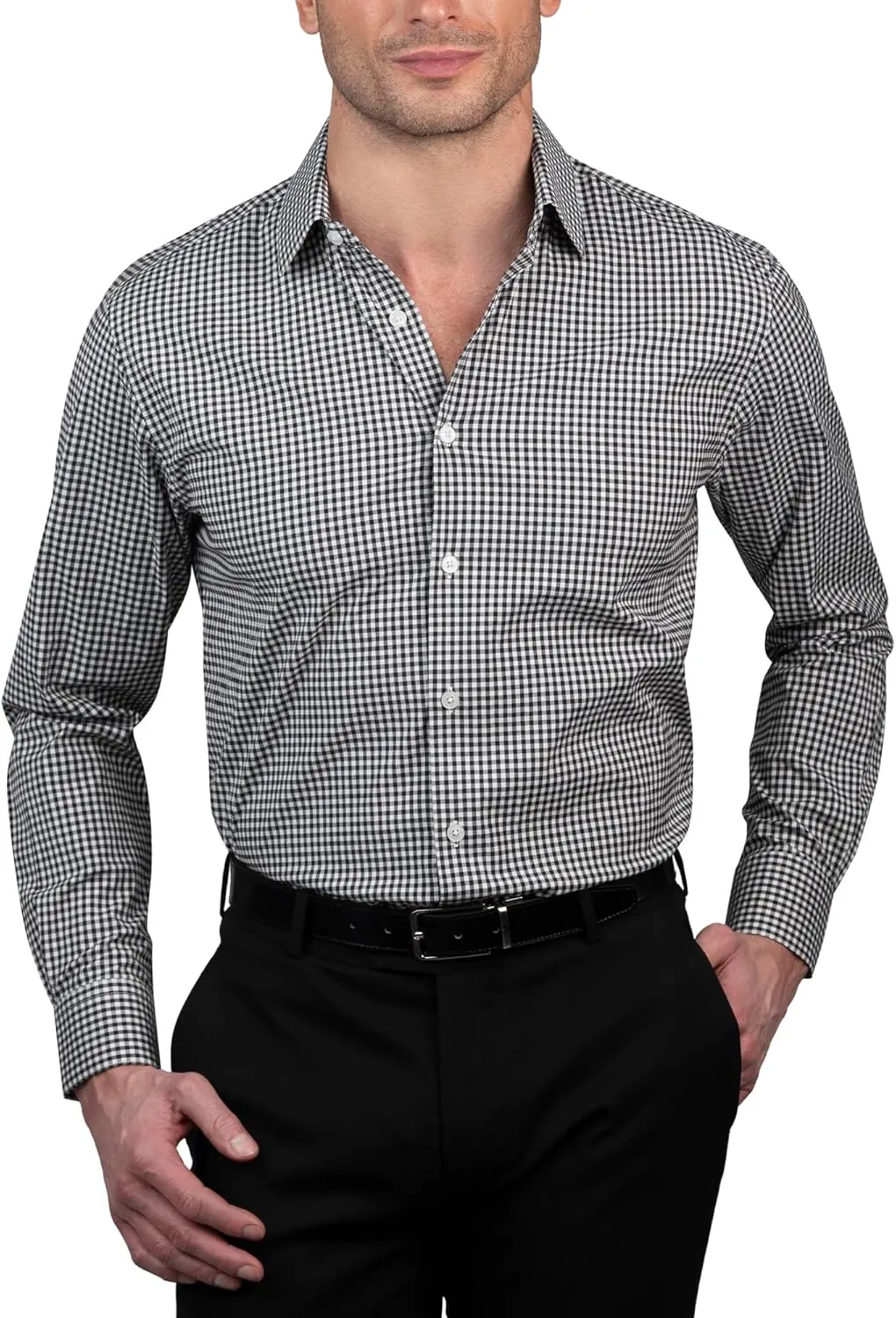 Ben Sherman Slim Fit Long Sleeve Button Down Dress Shirts for Men - Wrinkle Free Long Sleeve Shirt Mens Formal 4-Way Stretch