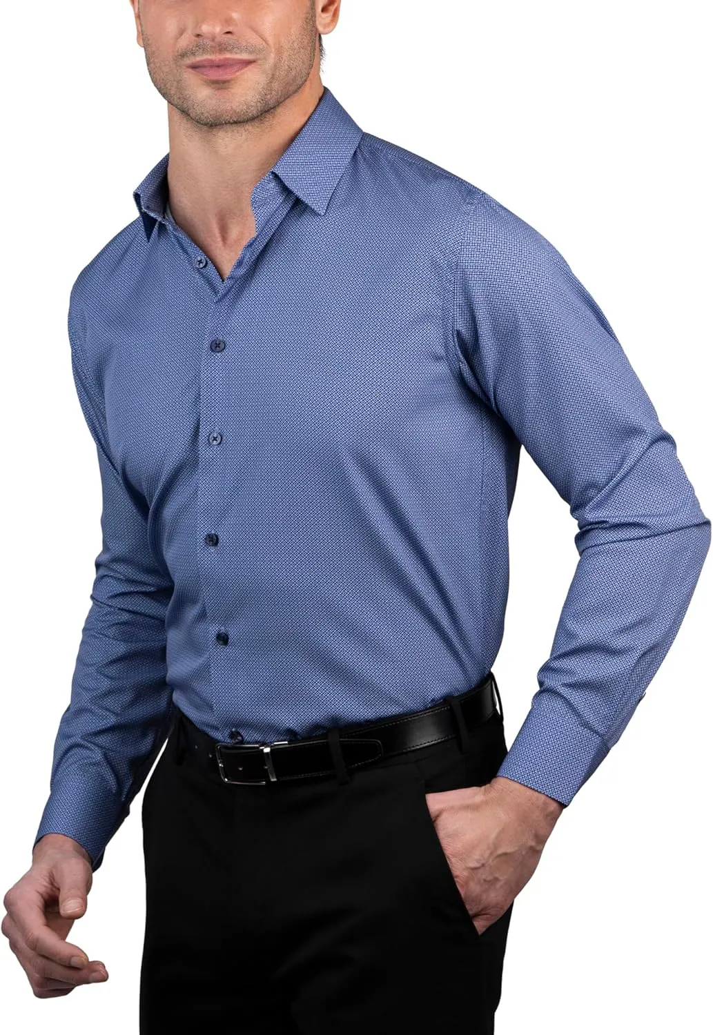 Ben Sherman Slim Fit Long Sleeve Button Down Dress Shirts for Men - Wrinkle Free Long Sleeve Shirt Mens Formal 4-Way Stretch