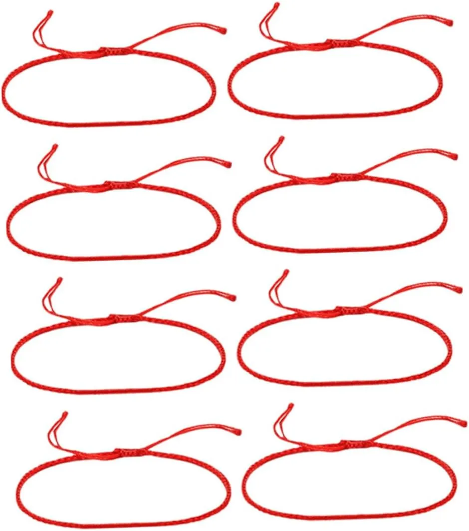 BESPORTBLE Red Rope Bangle Handmade Bracelets Accessory Bracelets for Decor Couples Bracelets Red Cord Bracelet
