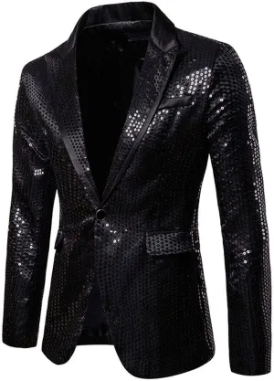 Blazer for Men,Mens 2 Button Leather Blazer Jacket Faux Leather Sport Suit Coat Regular Fit Lined Business PU Jackets