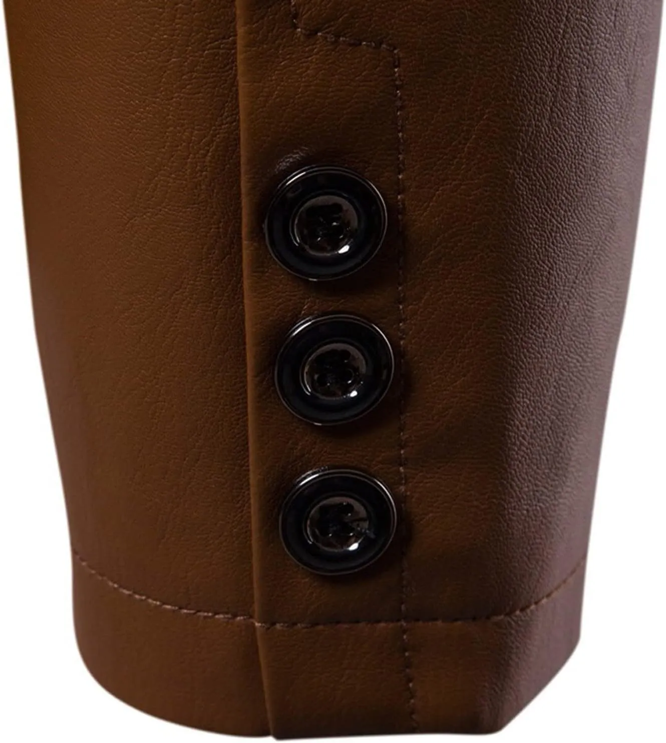 Blazer for Men,Mens 2 Button Leather Blazer Jacket Faux Leather Sport Suit Coat Regular Fit Lined Business PU Jackets