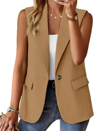 Blazers for Women Business Casual Office Work Suit Jackets Open Front V Neck Blazers One Button Lightweight Jackets
