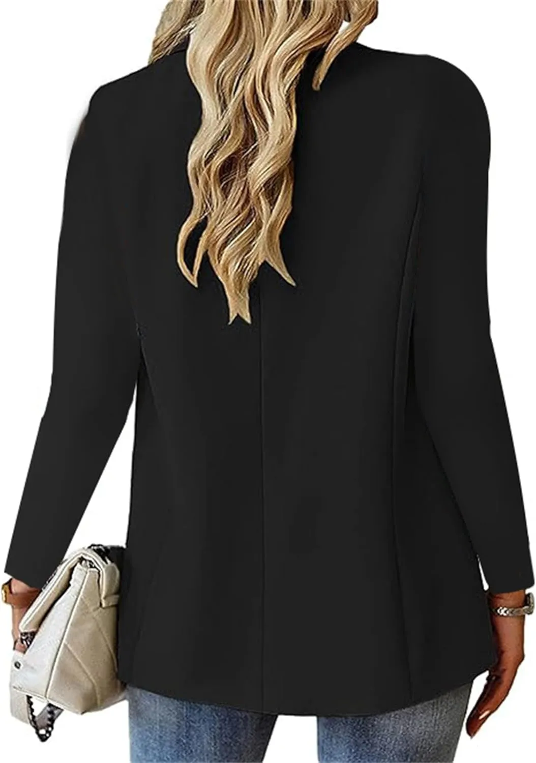 Blazers for Women Business Jackets Lapel Casual Long Sleeve Coats Open Front Button Blazer Work Office with Pockets