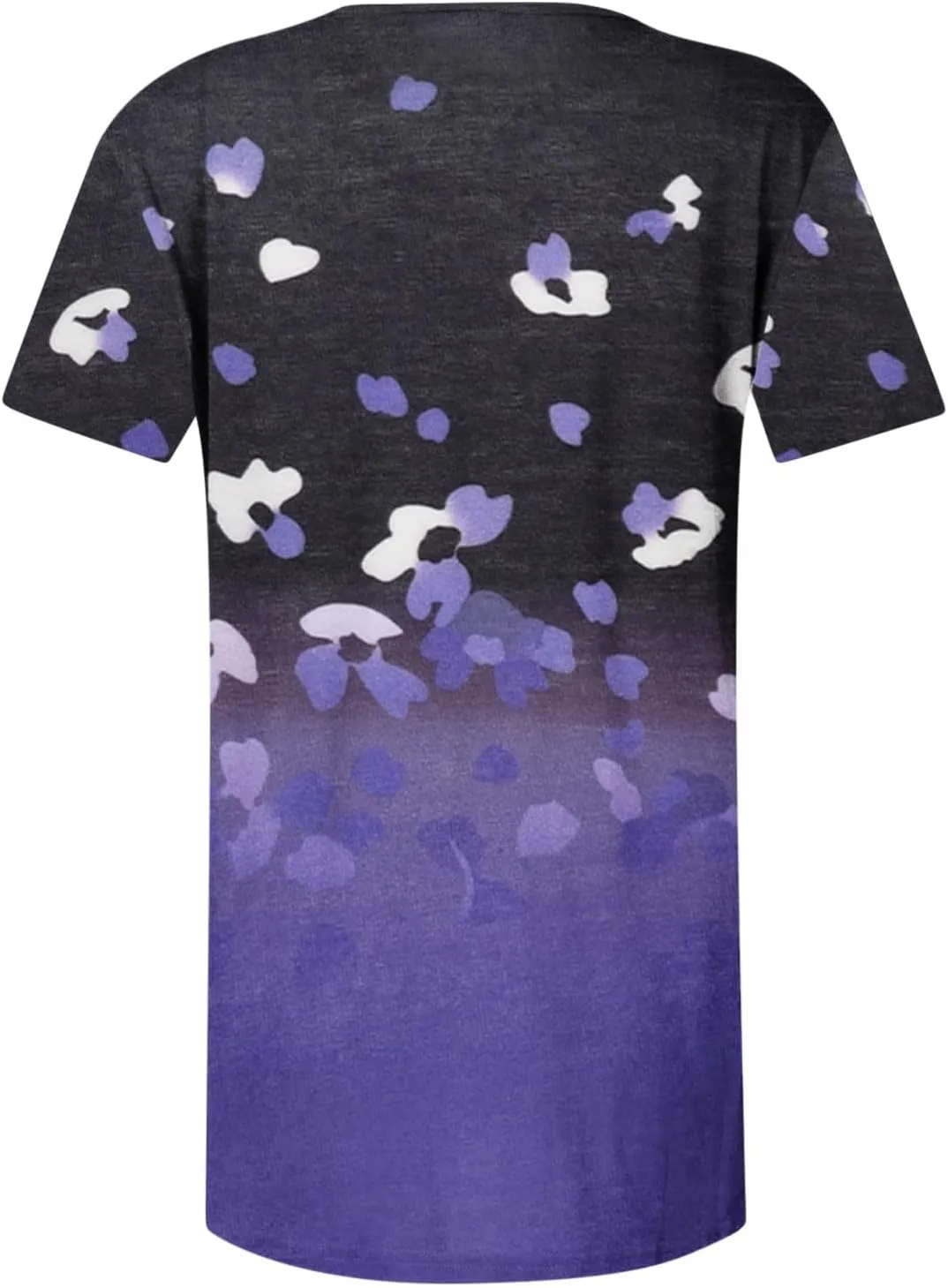 Boho Tops for Women Summer Casual Bohemian Floral Print Short Sleeve Empire Waist Button Down Shirts Elegant Blouses
