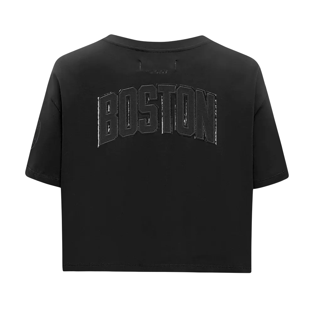 BOSTON CELTICS TRIPLE BLACK WOMEN'S SJ BOXY TEE (TRIPLE BLACK WOMEN'S)