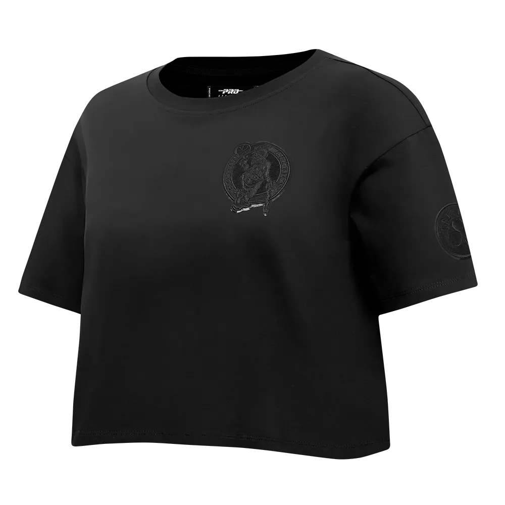 BOSTON CELTICS TRIPLE BLACK WOMEN'S SJ BOXY TEE (TRIPLE BLACK WOMEN'S)