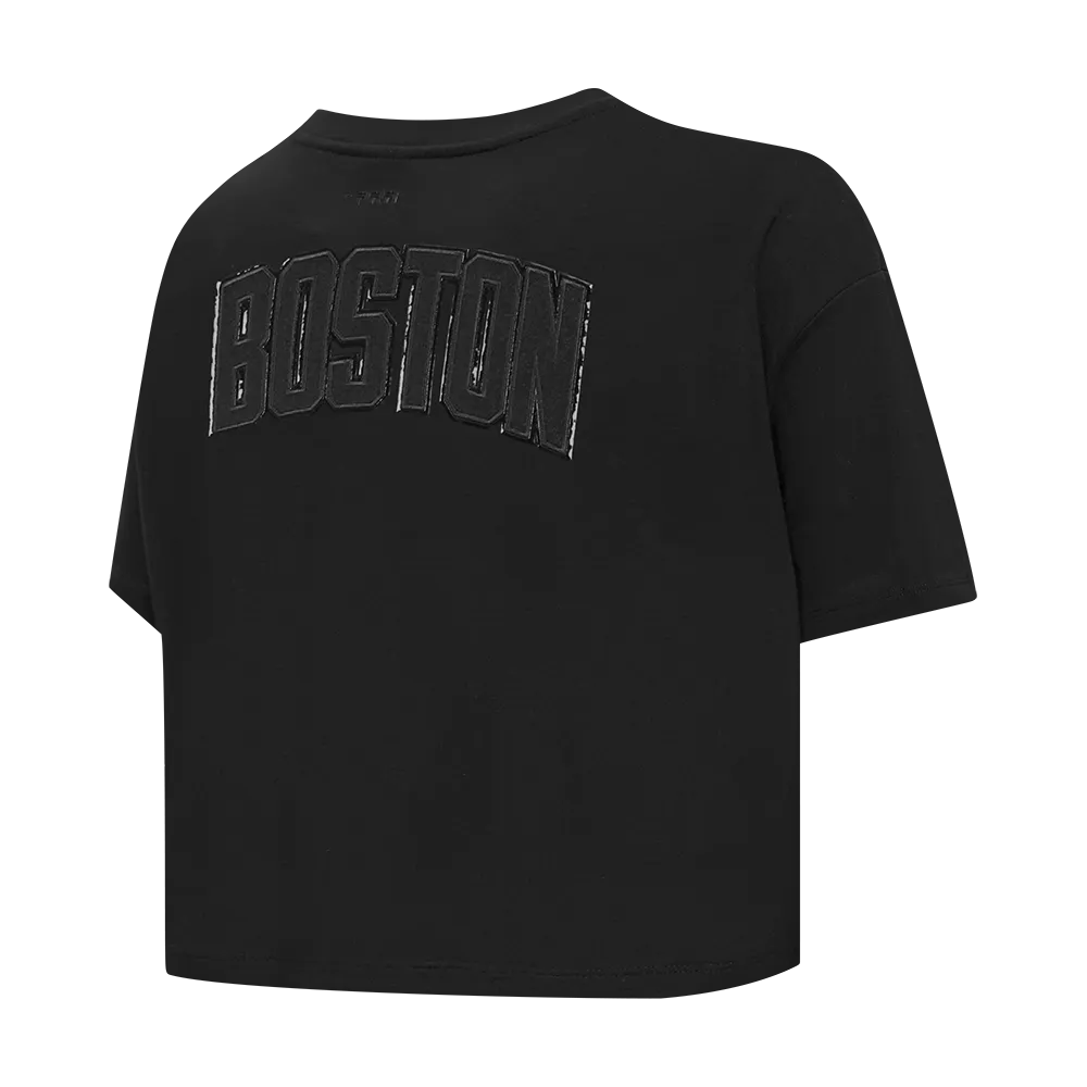 BOSTON CELTICS TRIPLE BLACK WOMEN'S SJ BOXY TEE (TRIPLE BLACK WOMEN'S)