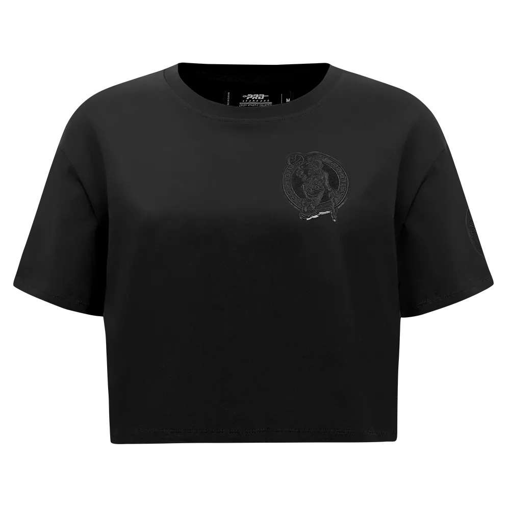 BOSTON CELTICS TRIPLE BLACK WOMEN'S SJ BOXY TEE (TRIPLE BLACK WOMEN'S)