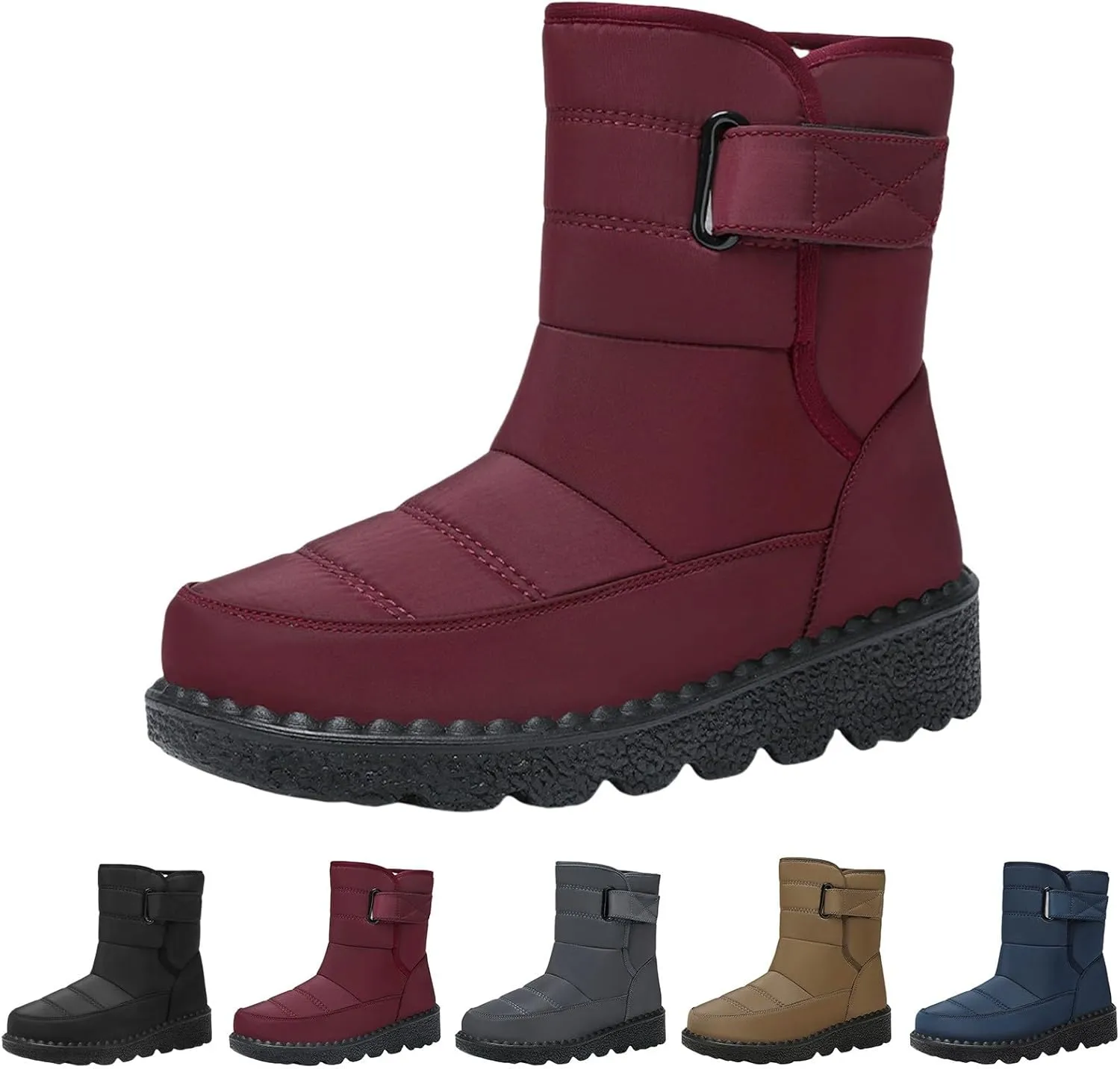 Botas De Mujer Para La Lluvia Y Nieve Winter Fashion Boots for Women 2024 Trendy Black Winter Boots Fur Boots for Women Womens Winter Boots Waterproof Fashion Daily Deals
