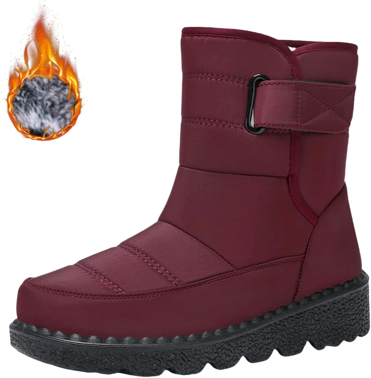 Botas De Mujer Para La Lluvia Y Nieve Winter Fashion Boots for Women 2024 Trendy Black Winter Boots Fur Boots for Women Womens Winter Boots Waterproof Fashion Daily Deals