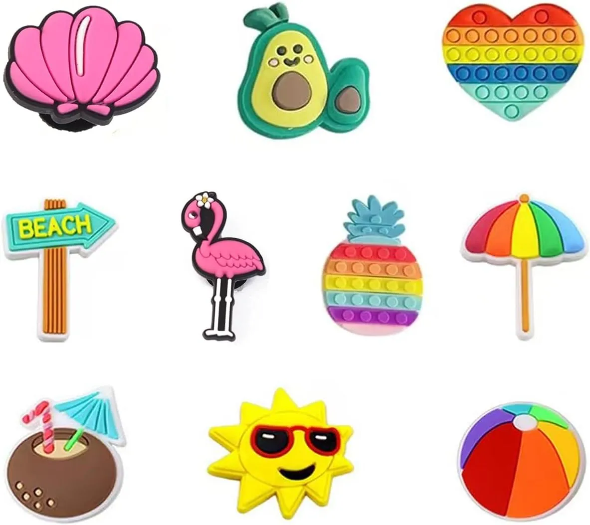 Bowndy Animals Shoe Charms for Clog Shoes - Pin Charms, Bulk Cute Girly Decoration, Random