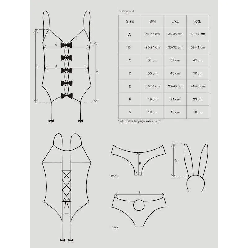 Bunny Suit 4 Pc Costume
