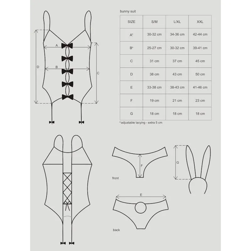 Bunny Suit 4 Pc Costume