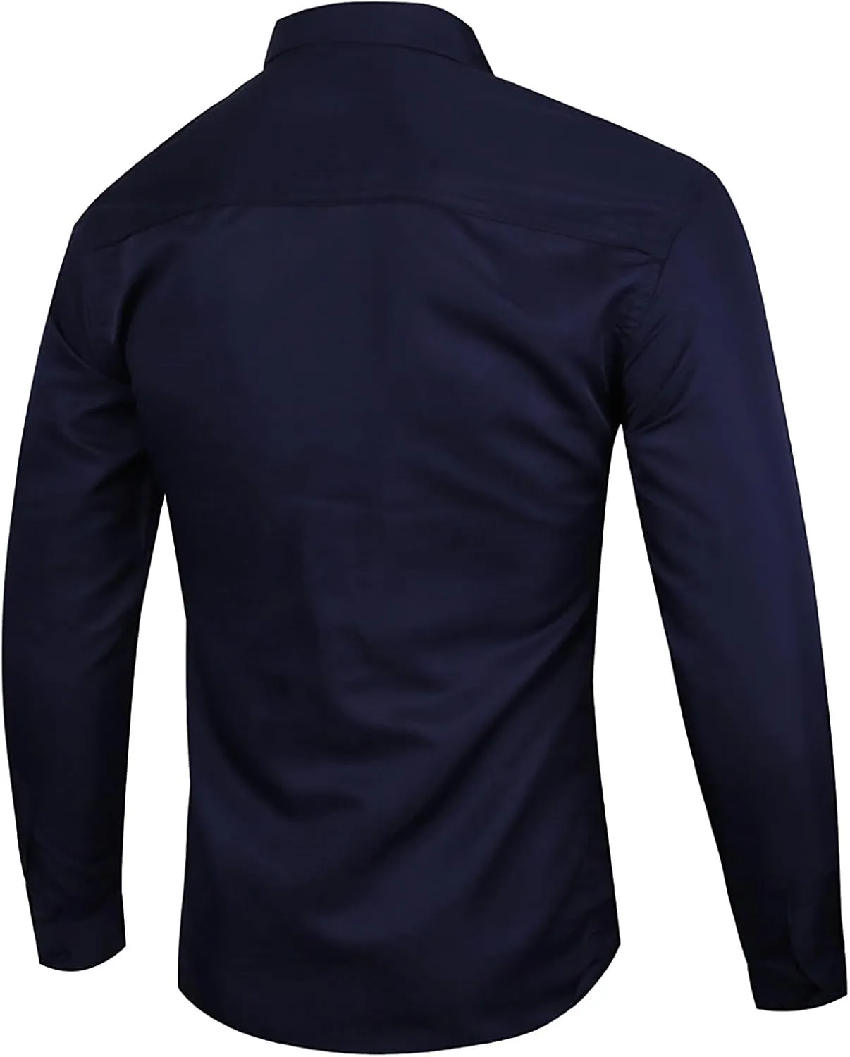 Business Dress Shirts for Men Long Sleeve Oxford Casual Dress Button Down Shirts Untucked Work T-Shirts with Pocket