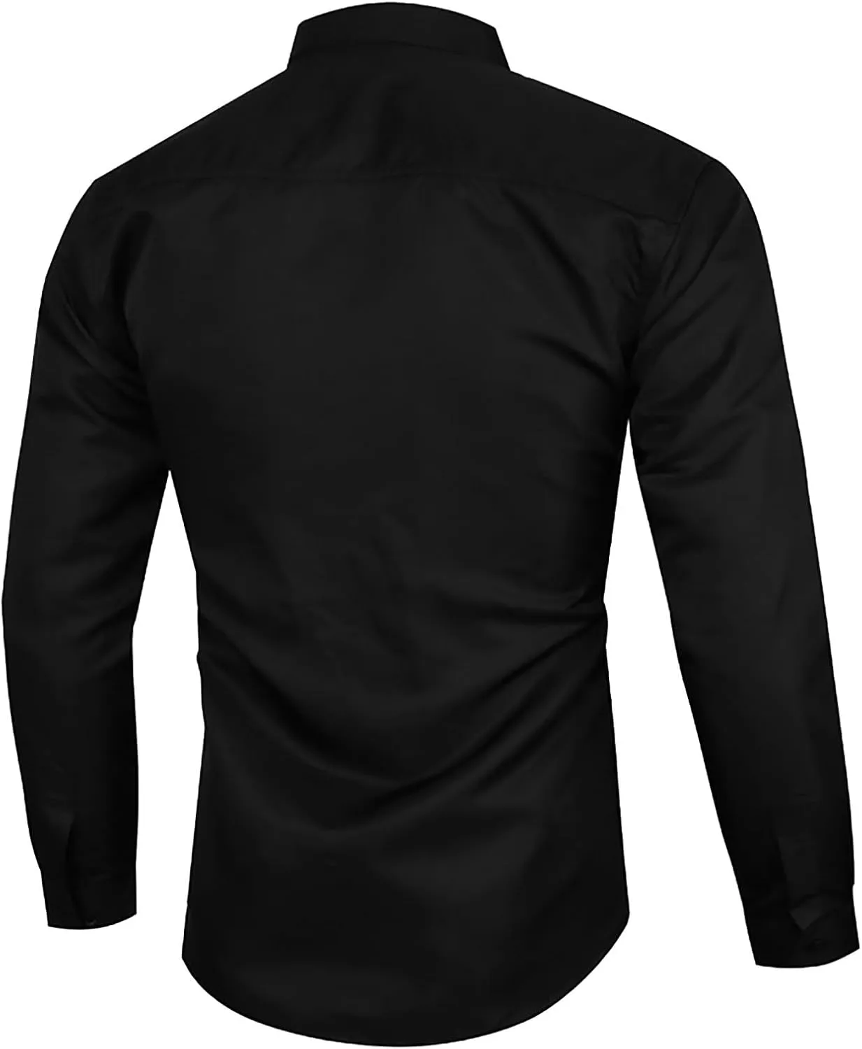 Business Dress Shirts for Men Long Sleeve Oxford Casual Dress Button Down Shirts Untucked Work T-Shirts with Pocket