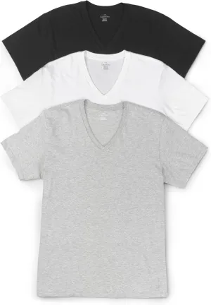 Calvin Klein Men's Short Cotton Multipack V Neck T-Shirts